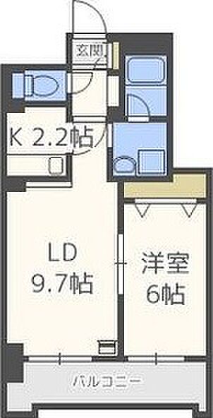 スクエアマンション614II 502｜北海道札幌市中央区南六条西14丁目(賃貸マンション1LDK・5階・41.02㎡)の写真 その3
