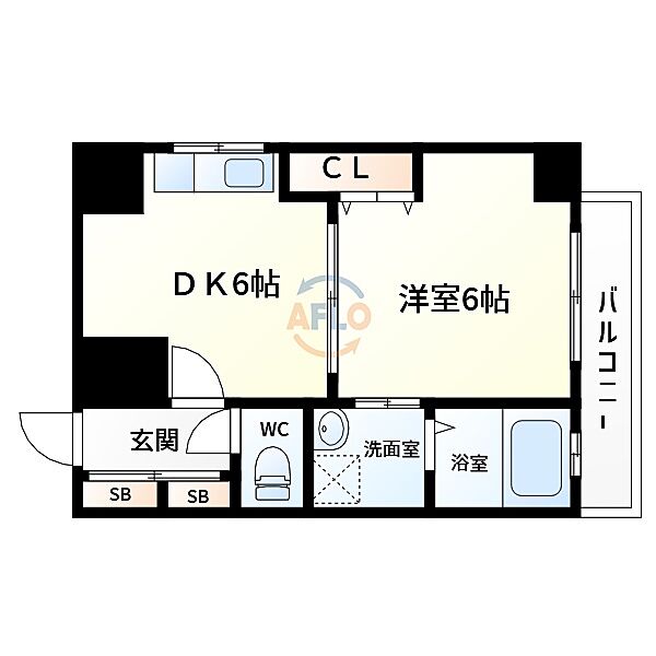 カシェット住吉 ｜大阪府大阪市住吉区苅田7丁目(賃貸マンション1DK・8階・31.36㎡)の写真 その2