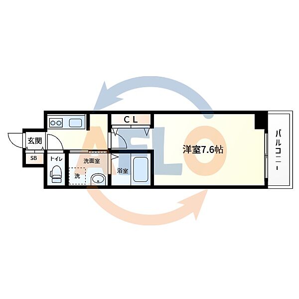 パークナードフィット美章園 ｜大阪府大阪市阿倍野区美章園3丁目(賃貸マンション1K・9階・25.51㎡)の写真 その2