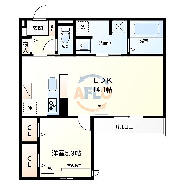 Clashist平野西North ｜大阪府大阪市平野区平野西6丁目(賃貸アパート1LDK・2階・48.53㎡)の写真 その2