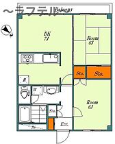 埼玉県所沢市喜多町6-9（賃貸マンション2LDK・2階・51.30㎡） その2