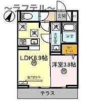 埼玉県所沢市けやき台1丁目54-9（賃貸アパート1LDK・2階・32.18㎡） その2