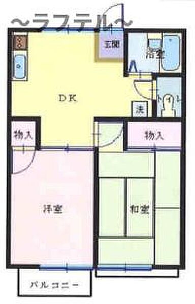 埼玉県所沢市上新井4丁目(賃貸アパート2DK・2階・39.66㎡)の写真 その2