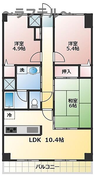 シルキーガーデン ｜埼玉県所沢市上新井5丁目(賃貸マンション3LDK・3階・65.43㎡)の写真 その2