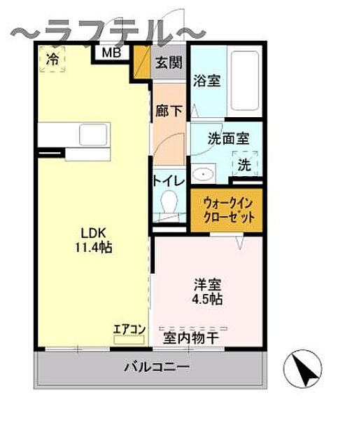 埼玉県入間市大字上藤沢(賃貸アパート1LDK・2階・40.29㎡)の写真 その2