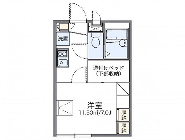 レオパレスボンボニエール 203｜埼玉県所沢市若狭4丁目(賃貸アパート1K・2階・19.87㎡)の写真 その2