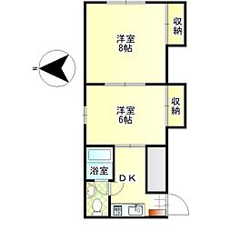 メゾンレーヴ 2Kの間取図画像
