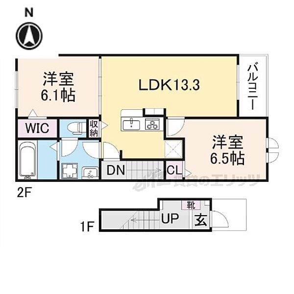 リヴ・シン・ファイブ 203｜奈良県御所市大字東松本(賃貸アパート2LDK・2階・59.58㎡)の写真 その2