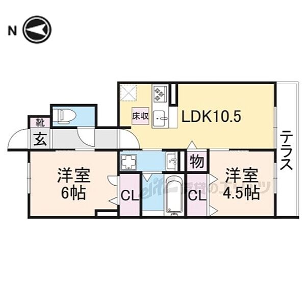 エスペランサ　ミヤマ 102｜奈良県橿原市新賀町(賃貸アパート2LDK・1階・50.41㎡)の写真 その1