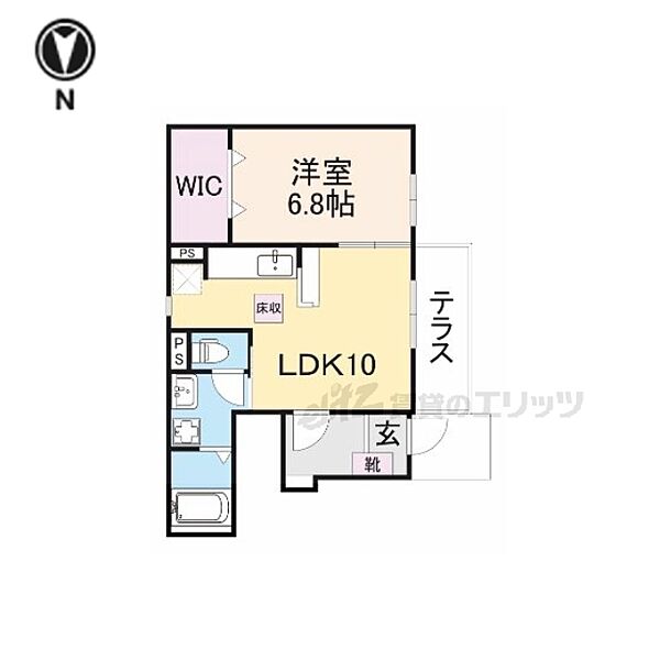 ＤＫII 105｜奈良県桜井市大字三輪(賃貸アパート1LDK・1階・42.58㎡)の写真 その2