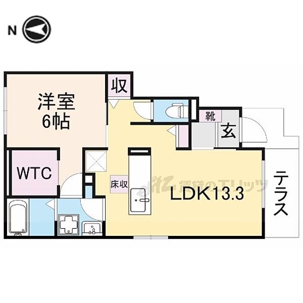 ヘゼリッヒ 101｜奈良県吉野郡大淀町大字桧垣本(賃貸アパート1LDK・1階・47.31㎡)の写真 その2