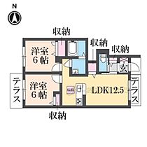 奈良県北葛城郡王寺町畠田8丁目（賃貸アパート2LDK・1階・54.61㎡） その2