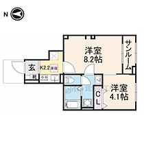 アルドーレ 101 ｜ 奈良県奈良市西九条町2丁目（賃貸アパート1LDK・1階・37.98㎡） その2