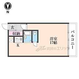 ビーコート ワンルームの間取図画像