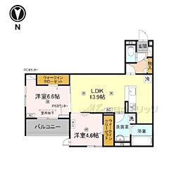 吉勇 2階2LDKの間取り