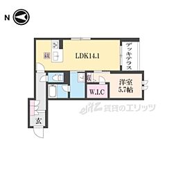 シャーメゾン　杉ケ町 1階1LDKの間取り