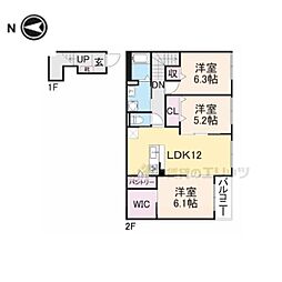 ベル　オーブ 2階3LDKの間取り