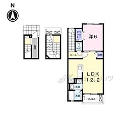 アンシェント・スリー 3階1LDKの間取り