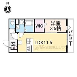 リブリ・ふたかみ 1LDKの間取図画像