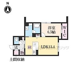 セントリビエ小白水 1LDKの間取図画像