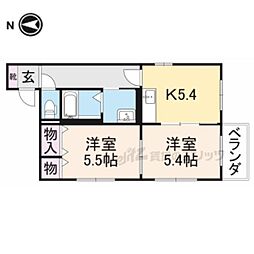 ファミール3 2Kの間取図画像