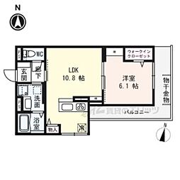Casa Liberty Balance Third 1LDKの間取図画像