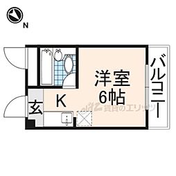 ローレルマンション ワンルームの間取図画像