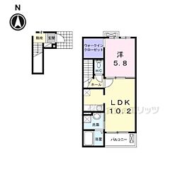 ベルアルシオン 1LDKの間取図画像