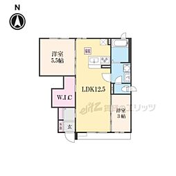 パル・クレセオ1 2LDKの間取図画像