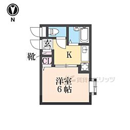 グリーンヒル111 1Kの間取図画像