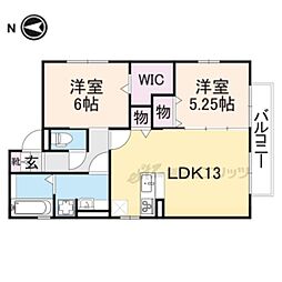 ル・ソレイユ 2LDKの間取図画像