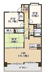 フルヴェール白鷺 3LDKの間取図画像