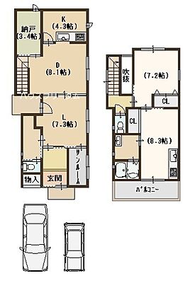 間取り 堺市堺区二条通　中古戸建  