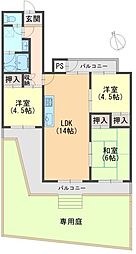 陽和台第3住宅8号棟 3LDKの間取図画像