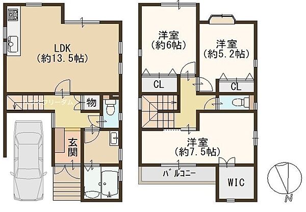 間取りを拡大表示