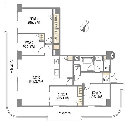 4LDK 間取り