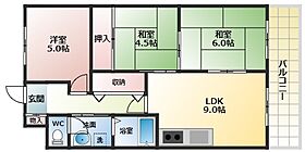 ウッドファイブ2  ｜ 大阪府藤井寺市林5丁目（賃貸マンション3LDK・2階・55.00㎡） その2