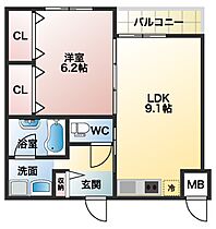 キングコート  ｜ 大阪府松原市天美南3丁目（賃貸アパート1LDK・3階・40.19㎡） その2