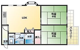 新栄プロパティー恵我之荘  ｜ 大阪府羽曳野市恵我之荘2丁目（賃貸マンション2LDK・3階・53.00㎡） その2