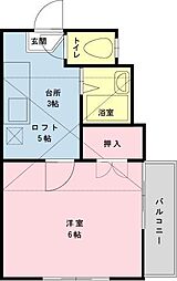 東京メトロ東西線 浦安駅 徒歩16分の賃貸アパート 1階1Kの間取り