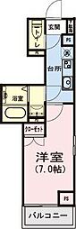 ペイ・デ・レーヴ3 1Kの間取図画像