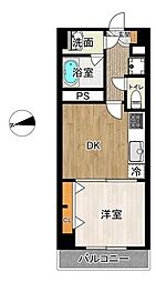 藤和亀有コープ 1DKの間取図画像