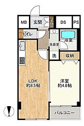 お花茶屋ダイヤモンドマンション 1LDKの間取図画像