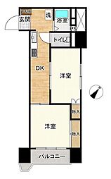 東和ダイヤモンドマンション 2DKの間取図画像