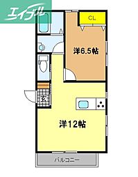 azul(アズール) 1LDKの間取図画像