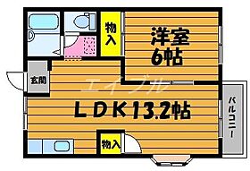 エルディム安原  ｜ 岡山県都窪郡早島町早島（賃貸アパート1LDK・1階・39.74㎡） その2