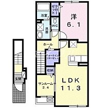 スペランツァII  ｜ 岡山県倉敷市連島町鶴新田（賃貸アパート1LDK・2階・50.96㎡） その2