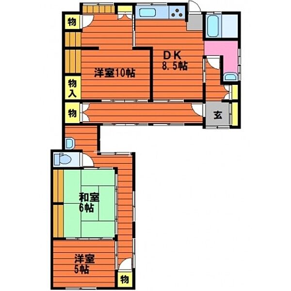 大福平屋戸建 ｜岡山県岡山市南区大福(賃貸一戸建4DK・1階・92.48㎡)の写真 その2