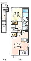 レ・セーナ  ｜ 岡山県倉敷市中畝8丁目（賃貸アパート1LDK・2階・42.82㎡） その2