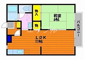 モデラートパートIIＢ棟  ｜ 岡山県岡山市北区田中（賃貸アパート1LDK・2階・40.92㎡） その2